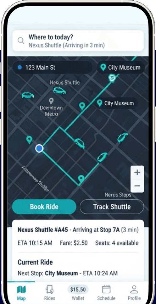 A phone showing the Retail Mini App concept