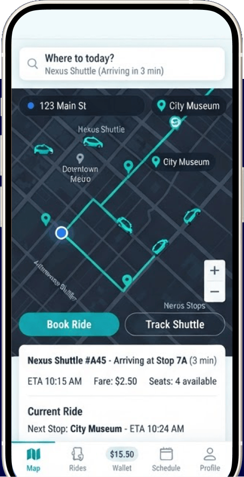 A phone showing the Retail Mini App concept
